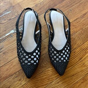 Something Navy Larissa Woven Slingback Flat